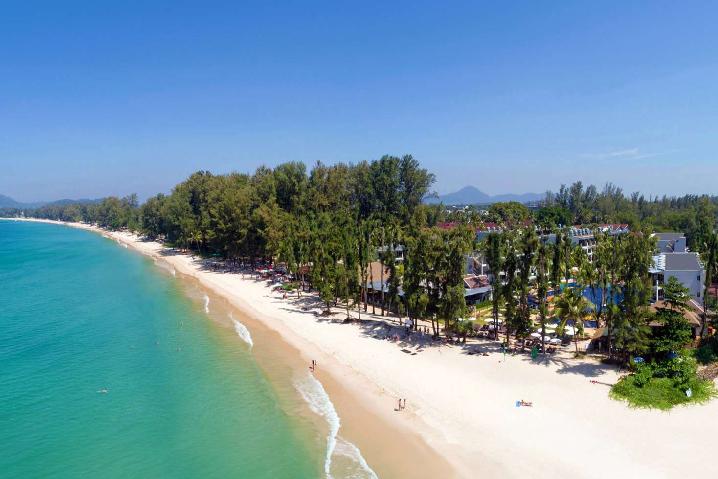 Bang Tao Beach shoreline at sunset