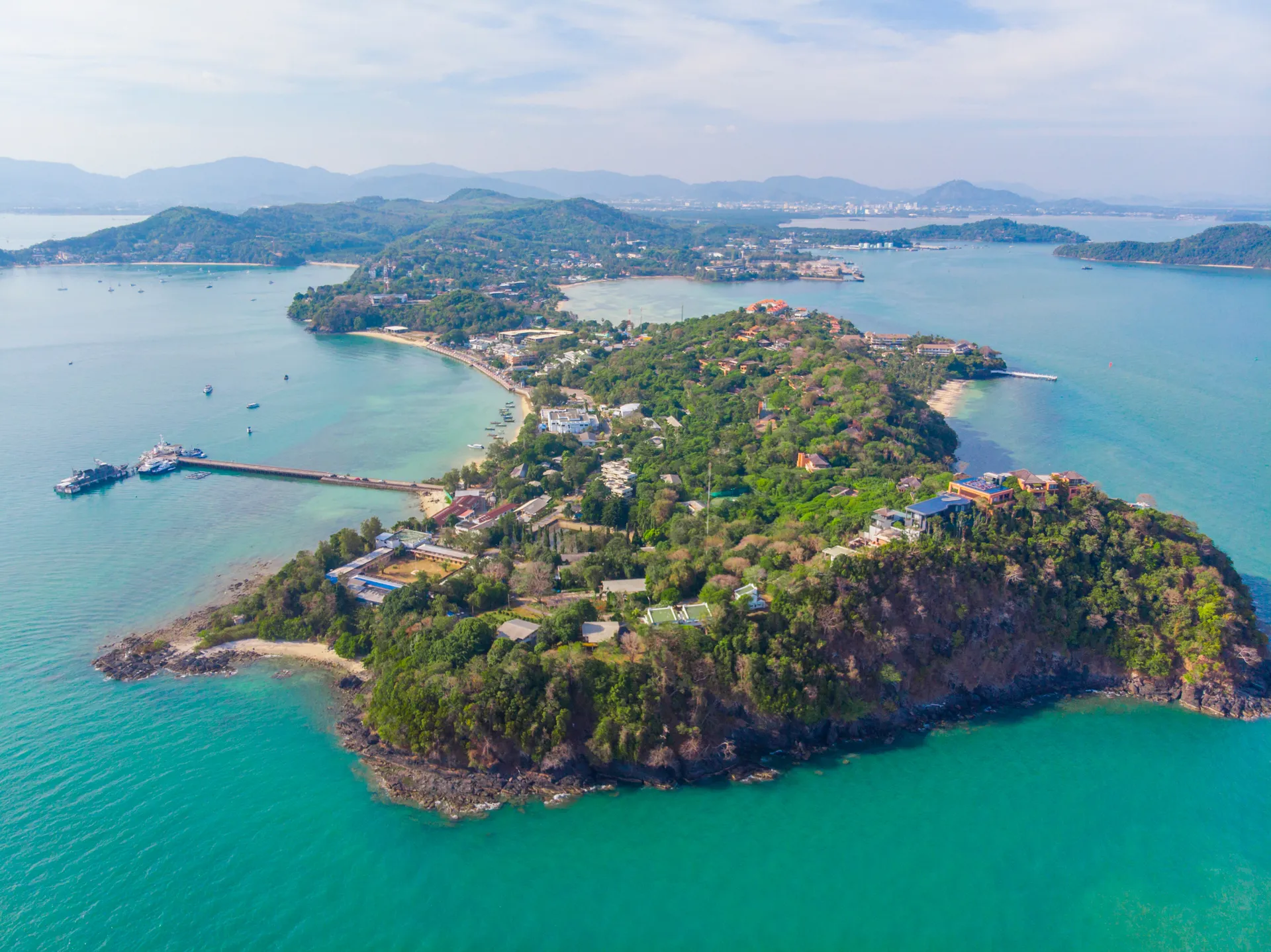 Cape Panwa Bay panoramic view