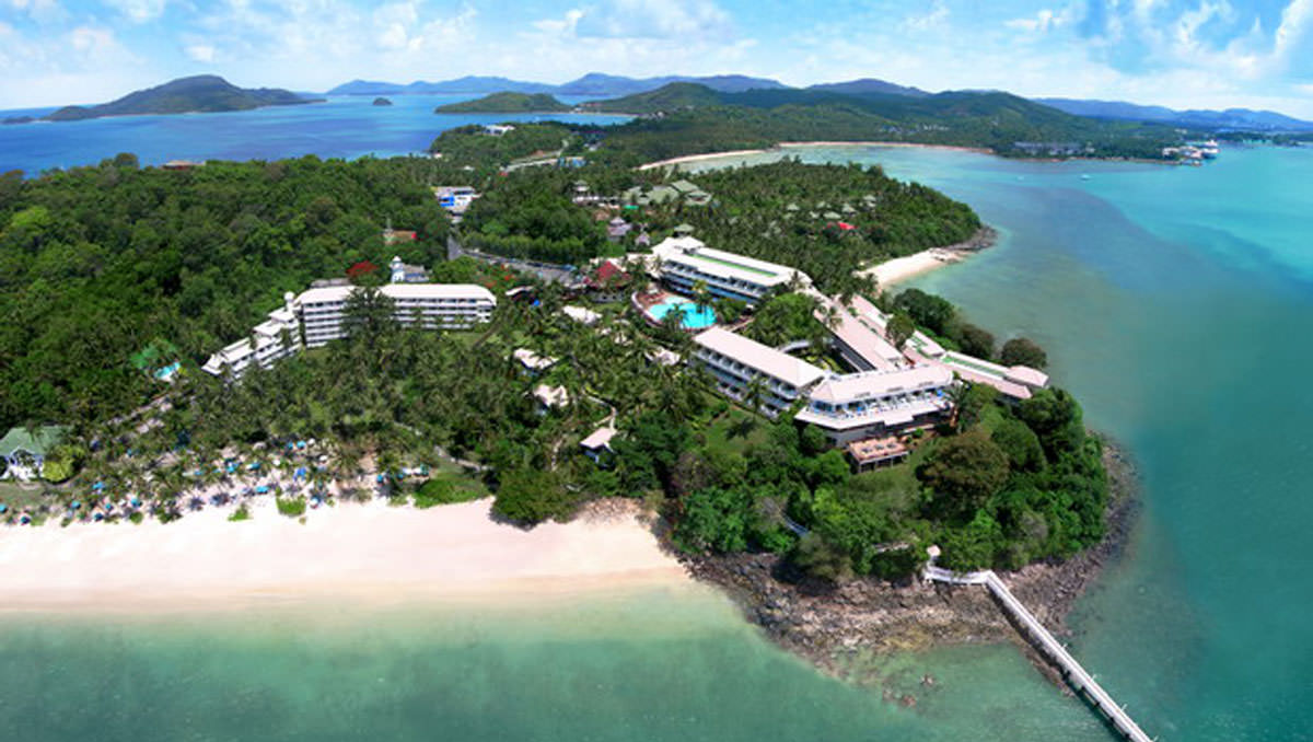 Cape Panwa Hotel pool and facade