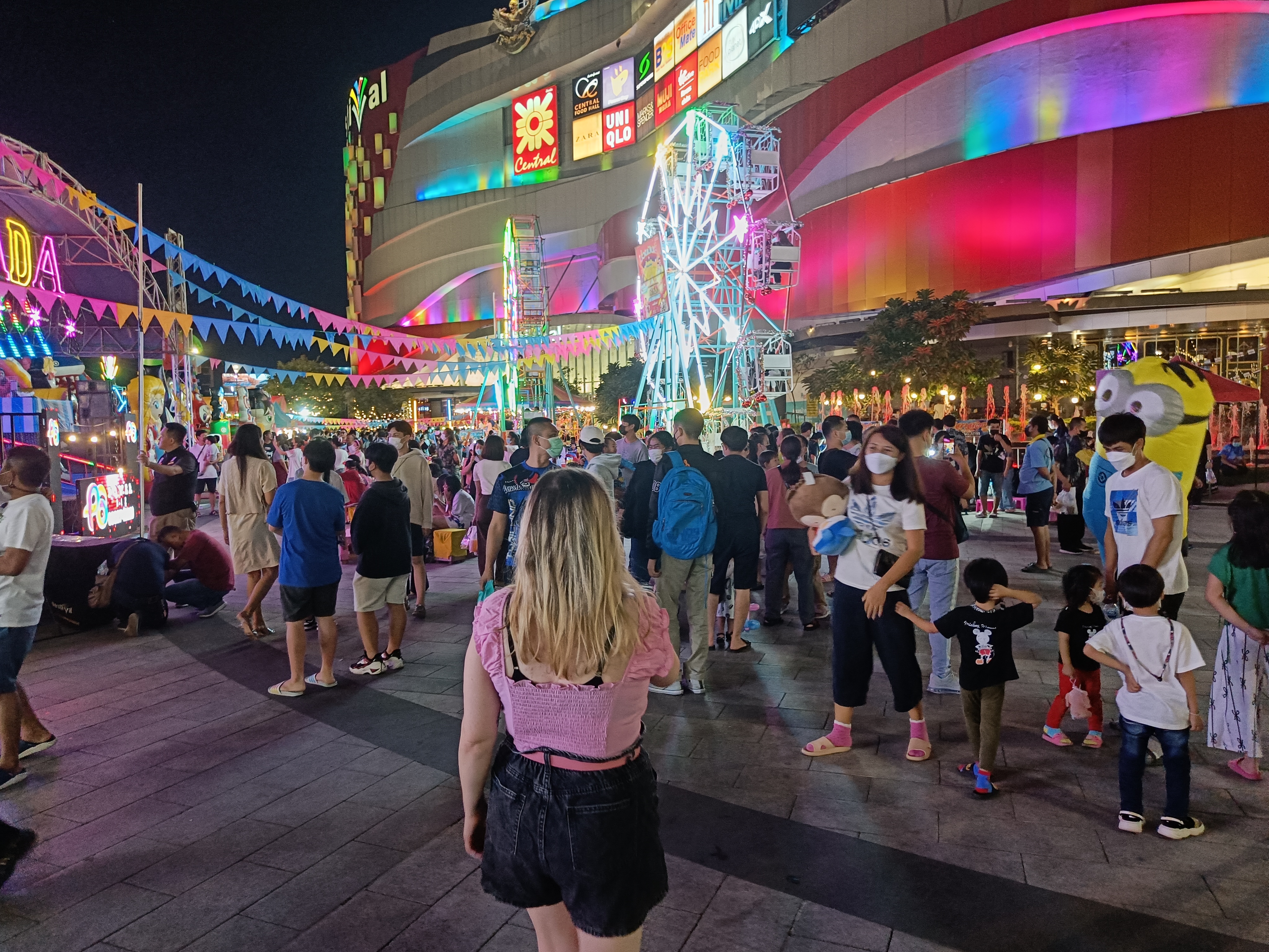 Thai street market food stall