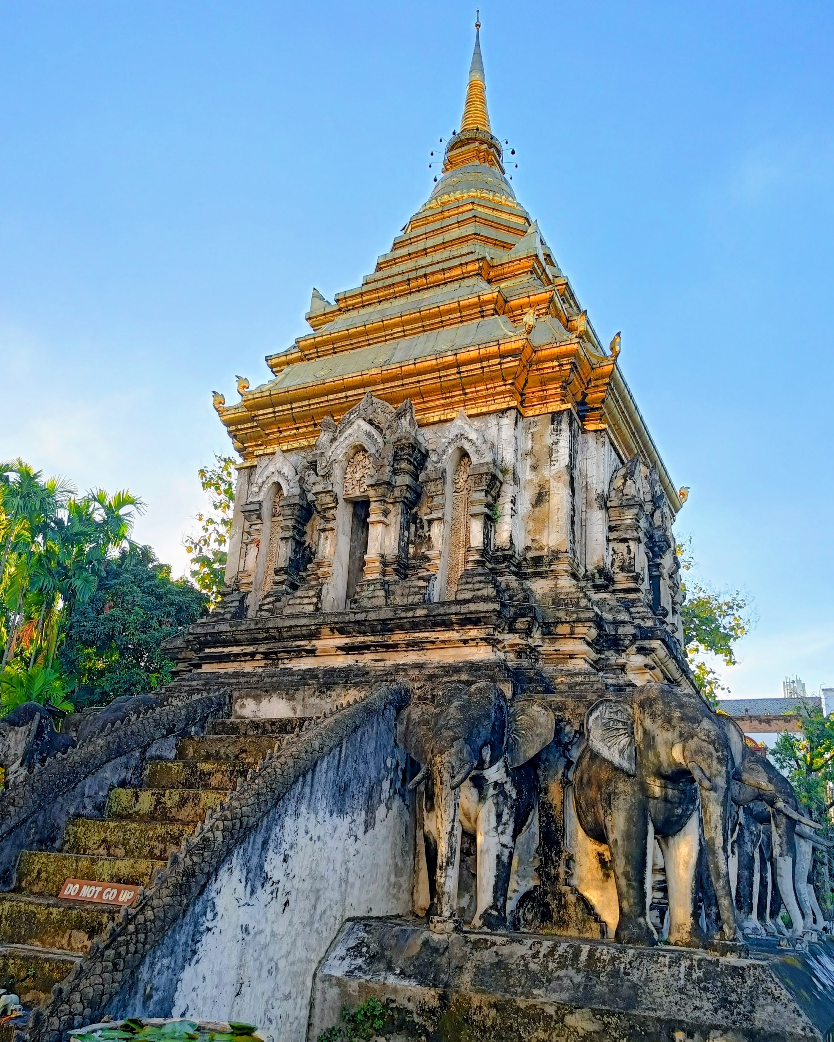 Big Buddha temple statue with sky backdrop